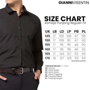 Gianni Visentin Kemeja Lengan Panjang Pria Navy - 8605