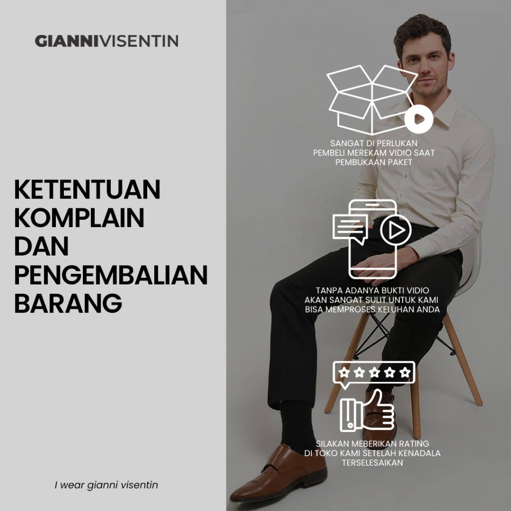 Gianni Visentin - Celana Chinos Stretch Pria Biru Tua - 2101 - Image 6