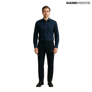 Gianni Visentin Kemeja Lengan Panjang Pria Navy - 8605