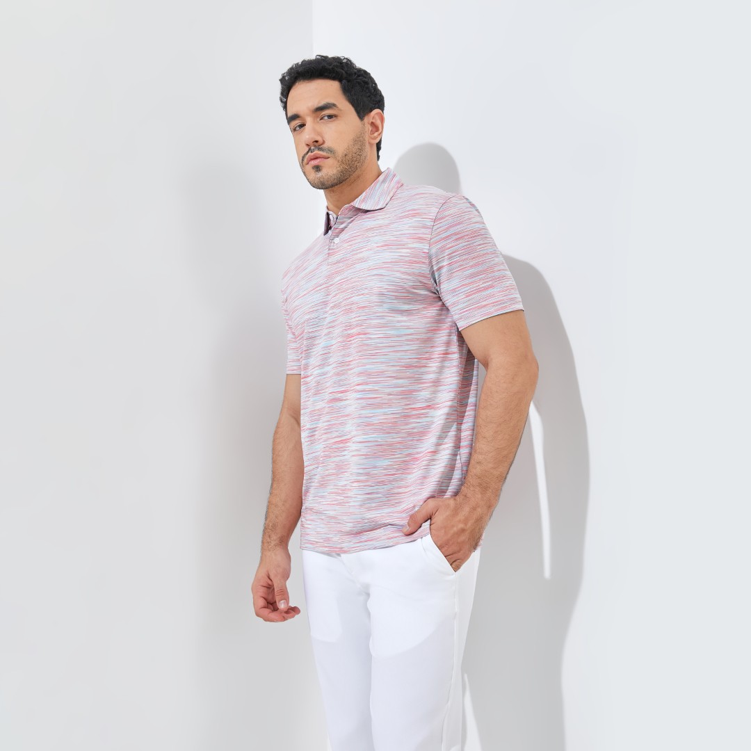 Jack Nicklaus Utrecht Premium Space Dye Polo Sunset - Image 3