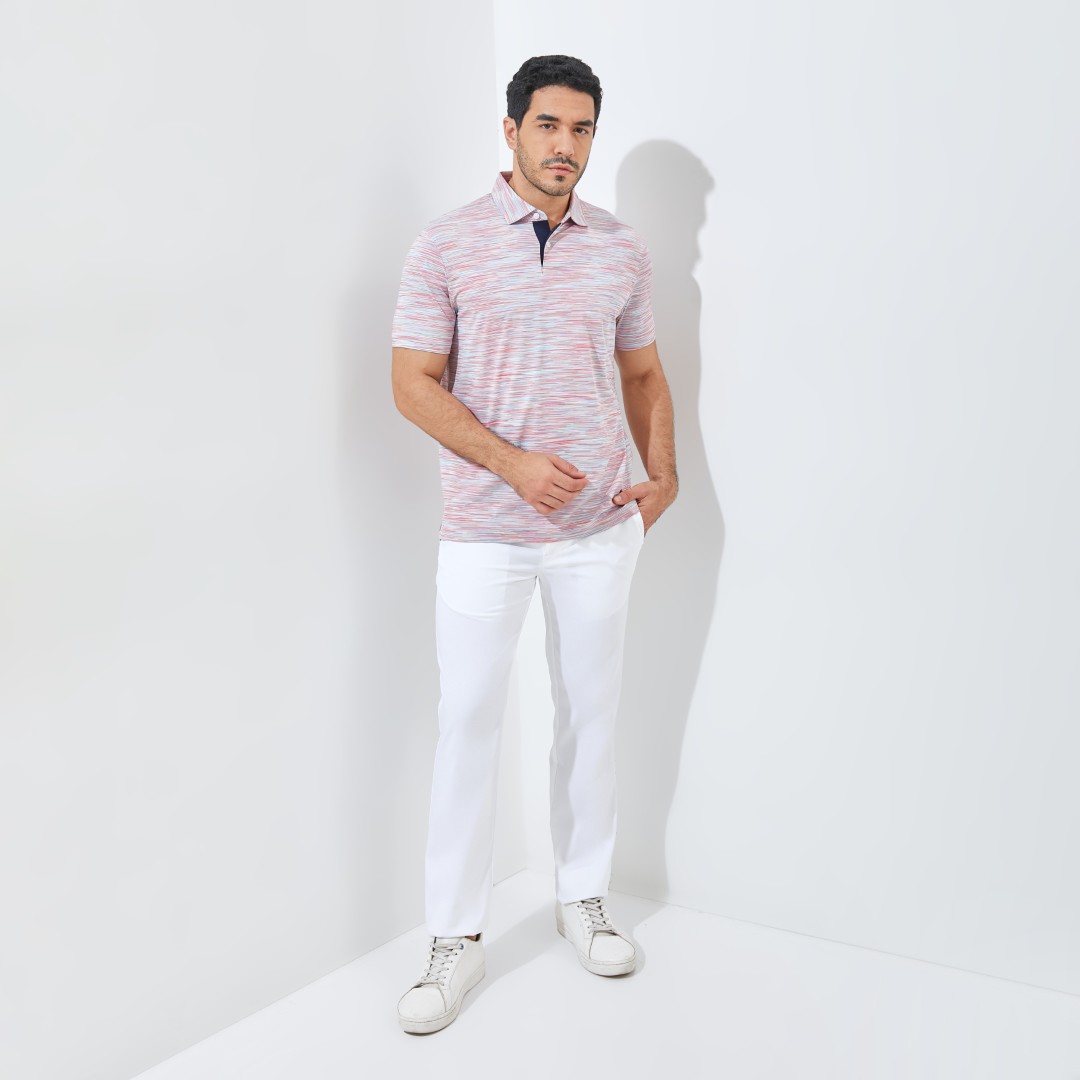 Jack Nicklaus Utrecht Premium Space Dye Polo Sunset - Image 5