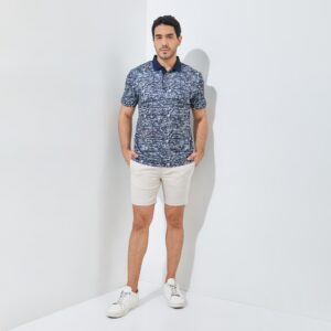 Jack Nicklaus Waldorf Premium Floral Print Polo Classic Navy