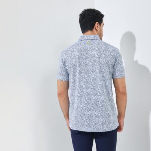 Jack Nicklaus Noord Premium Flock Print Polo Bright White