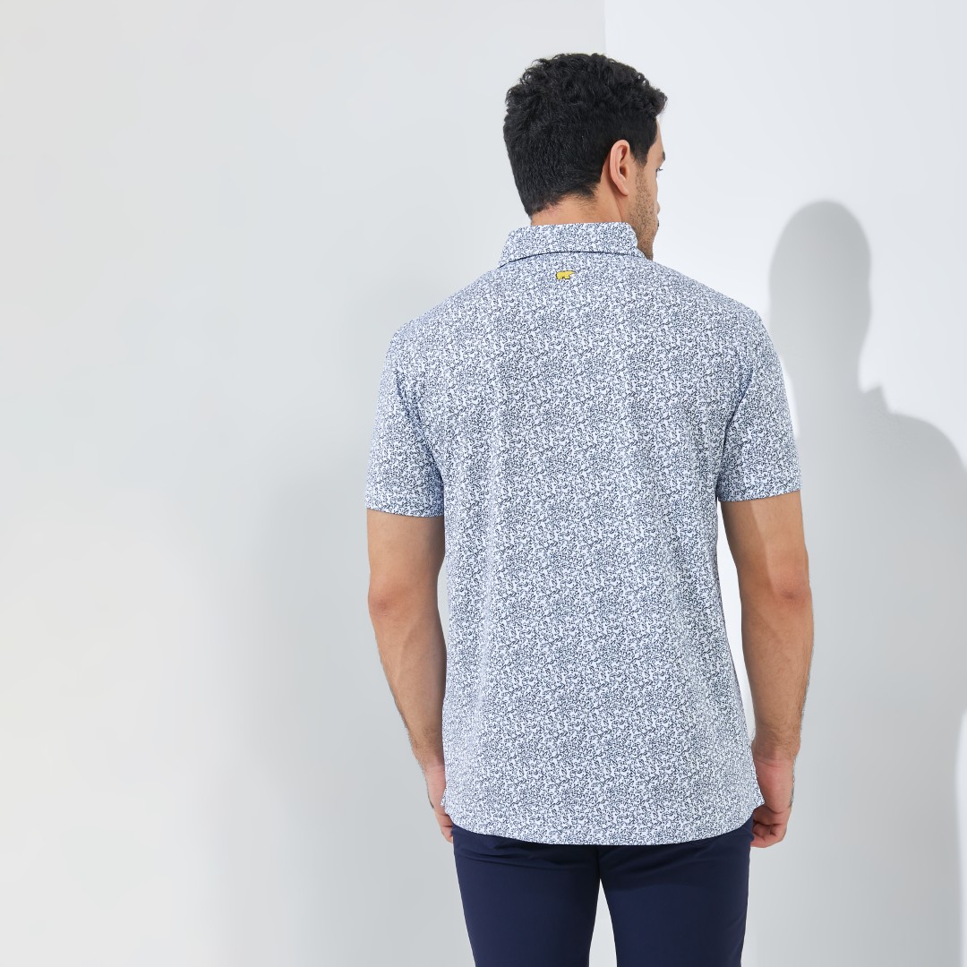 Jack Nicklaus Noord Premium Flock Print Polo Bright White - Image 4