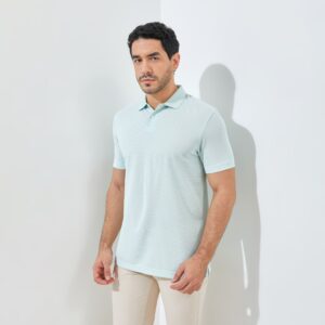 Jack Nicklaus Finch Premium Bar Stripe Polo Surf Green