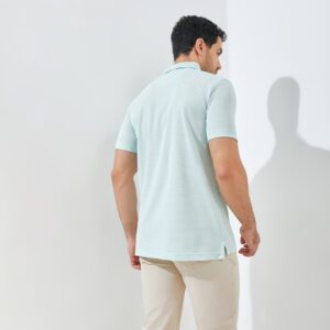 Jack Nicklaus Finch Premium Bar Stripe Polo Surf Green