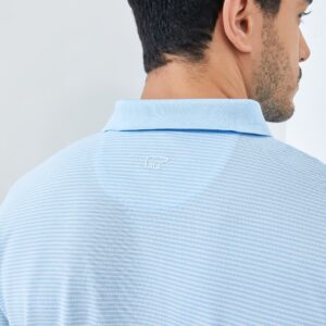 Jack Nicklaus Finch Premium Bar Stripe Polo Cool Blue