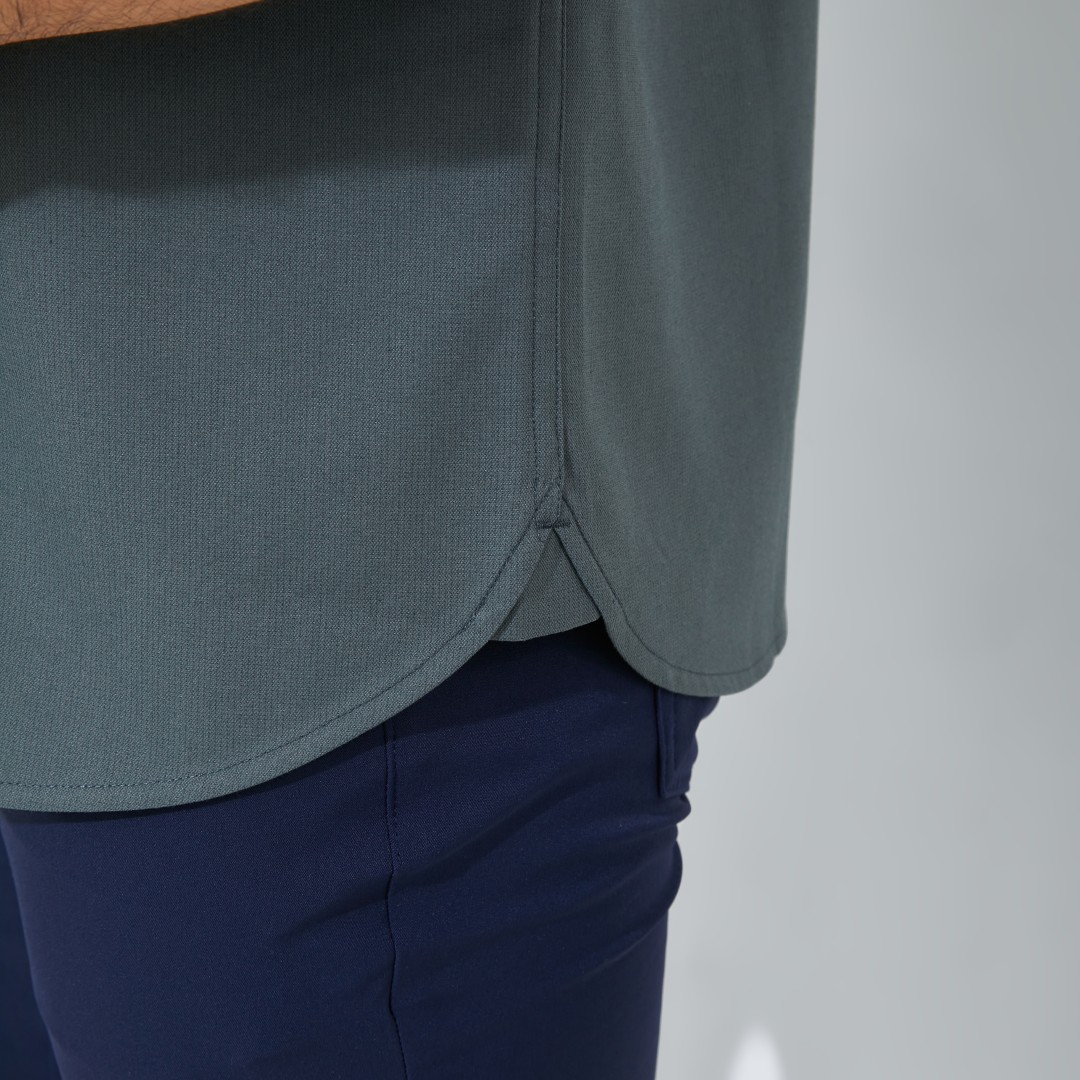 Jack Nicklaus Rowan Kemeja Pria Lengan Pendek Slim Fit Dark Grey - Image 6