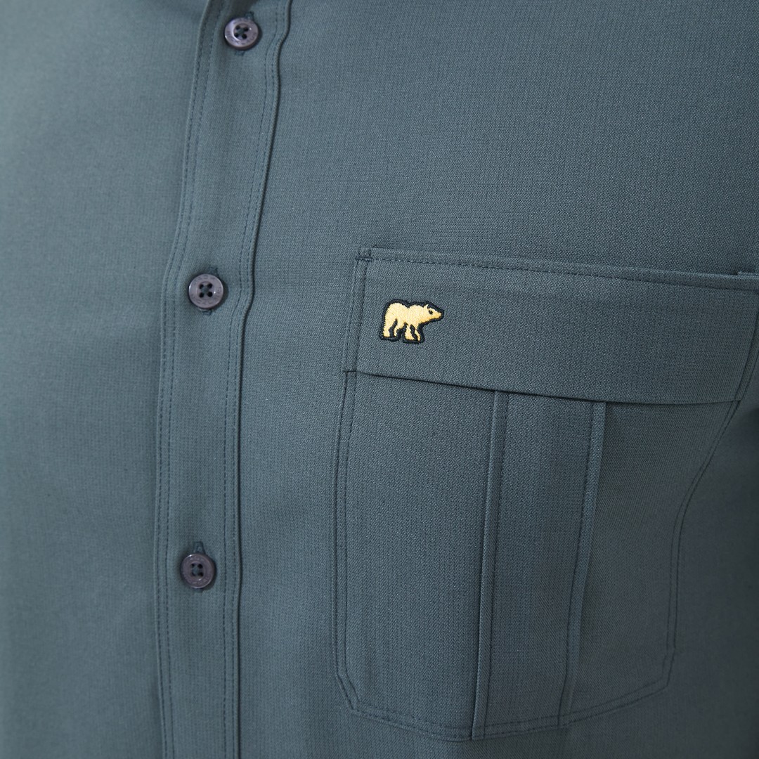 Jack Nicklaus Rowan Kemeja Pria Lengan Pendek Slim Fit Dark Grey - Image 5