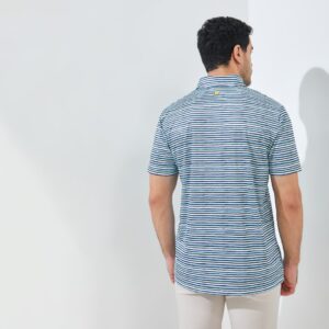 Jack Nicklaus Loosdrecht Premium Painter Stripe Polo Cool Blue