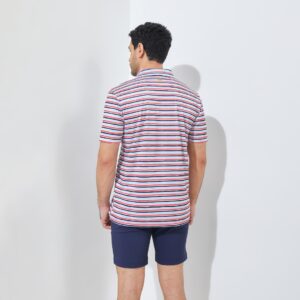 Jack Nicklaus Loosdrecht Premium Painter Stripe Polo Flag Red