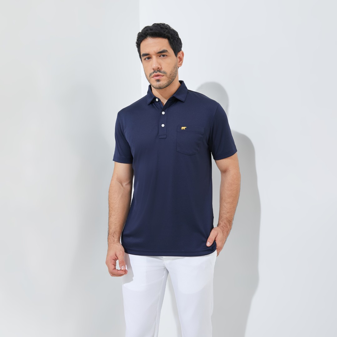 Jack Nicklaus Maastricht Premium Heritage Polo Classic Navy - Image 2