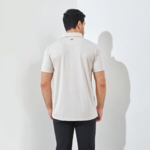 Jack Nicklaus Fletcher Premium Tonal Two Color Solid Polo Bahamas Sand