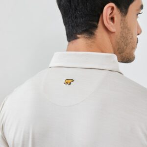 Jack Nicklaus Fletcher Premium Tonal Two Color Solid Polo Bahamas Sand