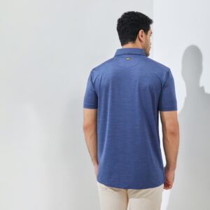 Jack Nicklaus Fletcher Premium Tonal Two Color Solid Polo Classic Navy