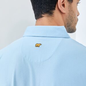 Jack Nicklaus Vandervalk Premium Solid Stripe Polo Cool Blue