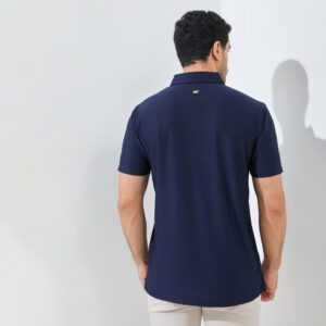 Jack Nicklaus Vandervalk Premium Solid Stripe Polo Classic Navy