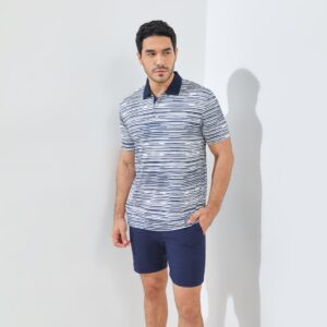 Jack Nicklaus Groningen Premium Random Stripe Stripe Polo Classic Navy