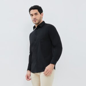 Jobb Cloude Kemeja Pria Lengan Panjang Slim Fit Hitam