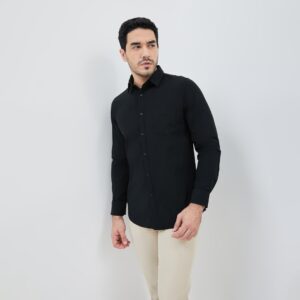 Jobb Cloude Kemeja Pria Lengan Panjang Slim Fit Hitam