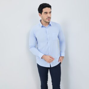 Jobb Cloude Kemeja Pria Lengan Panjang Slim Fit Biru