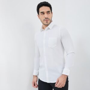 Jobb Cloude Kemeja Pria Lengan Panjang Slim Fit Putih
