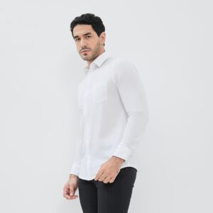 Jobb Cloude Kemeja Pria Lengan Panjang Slim Fit Putih
