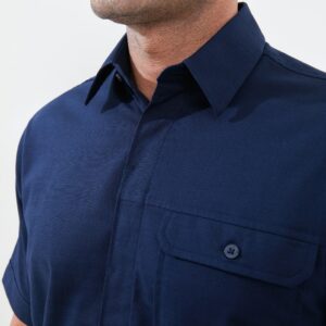 Jack Nicklaus Cash Kemeja Pria Lengan Pendek Regular Fit Navy