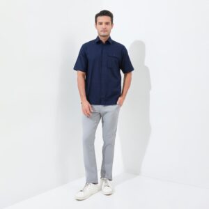 Jack Nicklaus Cash Kemeja Pria Lengan Pendek Regular Fit Navy