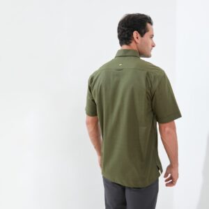 Jack Nicklaus Cash Kemeja Pria Lengan Pendek Regular Fit Olive