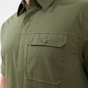 Jack Nicklaus Cash Kemeja Pria Lengan Pendek Regular Fit Olive