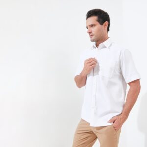 Jack Nicklaus Finnick Kemeja Pria Lengan Pendek Regular Fit White