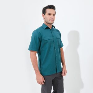 Jack Nicklaus Jax Kemeja Pria Lengan Pendek Relaxed Green
