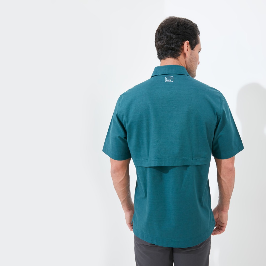Jack Nicklaus Jax Kemeja Pria Lengan Pendek Relaxed Green - Image 3