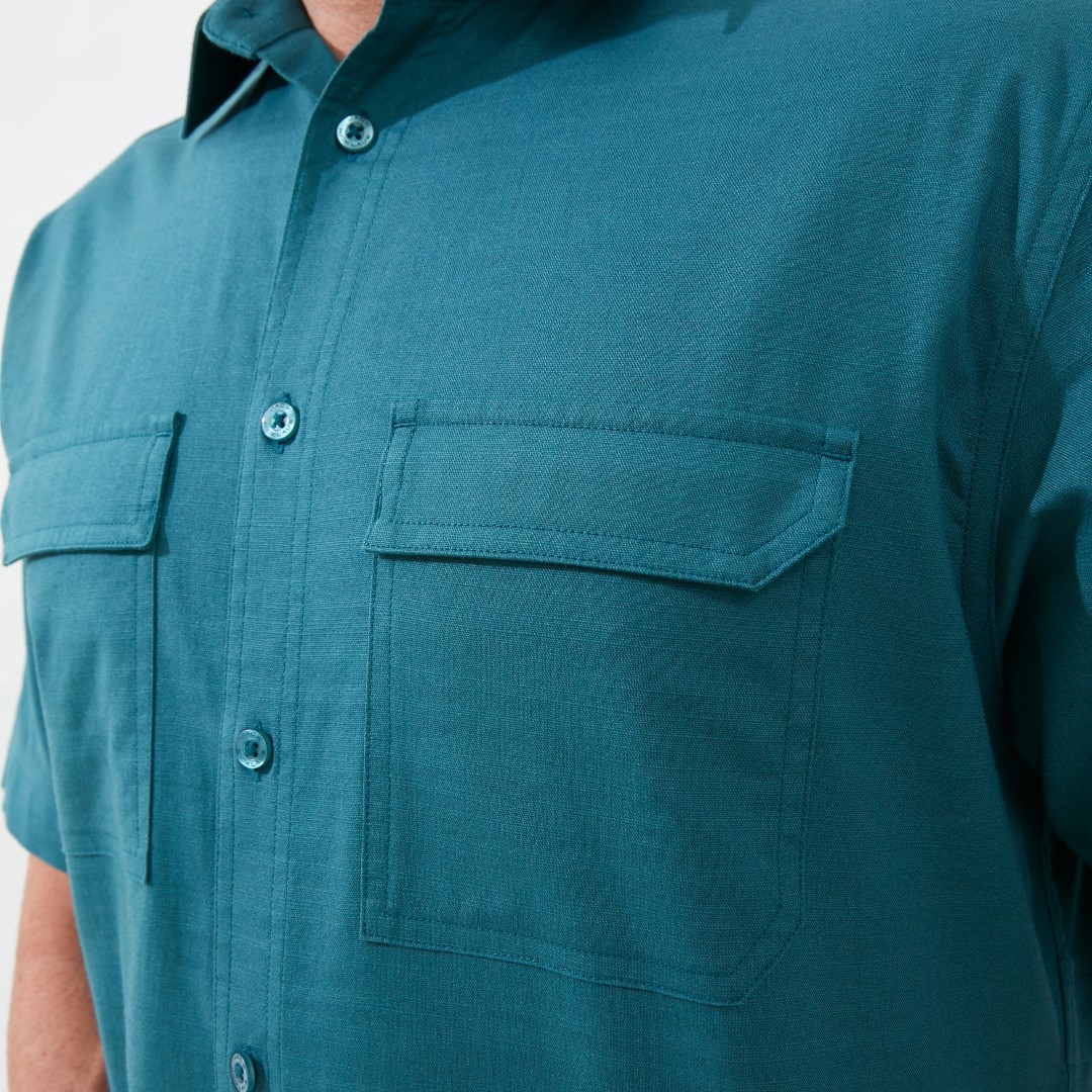 Jack Nicklaus Jax Kemeja Pria Lengan Pendek Relaxed Green - Image 5