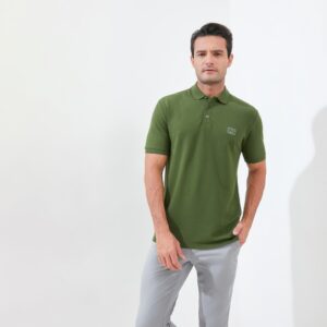 Jack Nicklaus Victor Polo Shirt Pria Regular Fit Dark Green