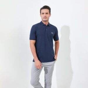 Jack Nicklaus Victor Polo Shirt Pria Regular Fit Navy