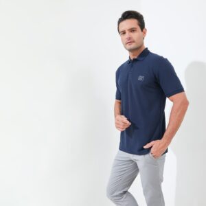 Jack Nicklaus Victor Polo Shirt Pria Regular Fit Navy