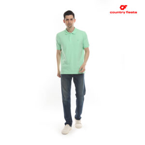 Country Fiesta Men's Polo Shirt Aqua Marine