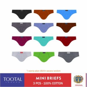 Tootal Celana Dalam Pria Mini Brief 3 Warna / pack - TTOB03M3C