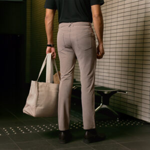 JOBB x MACK WELDON Radius Celana Panjang Pria Straight Fit Vicuna Heather