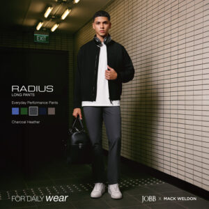 JOBB x MACK WELDON Radius Celana Panjang Pria Straight Fit Charcoal Heather