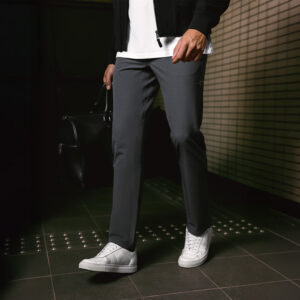 JOBB x MACK WELDON Radius Celana Panjang Pria Straight Fit Charcoal Heather