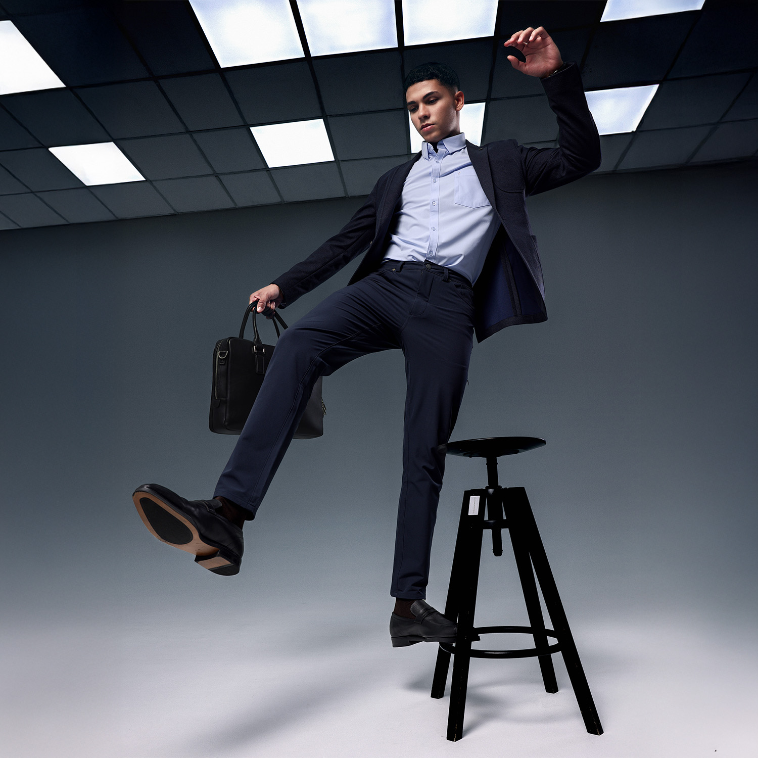 JOBB x MACK WELDON Radius Celana Panjang Pria Straight Fit Total Eclipse - Image 2