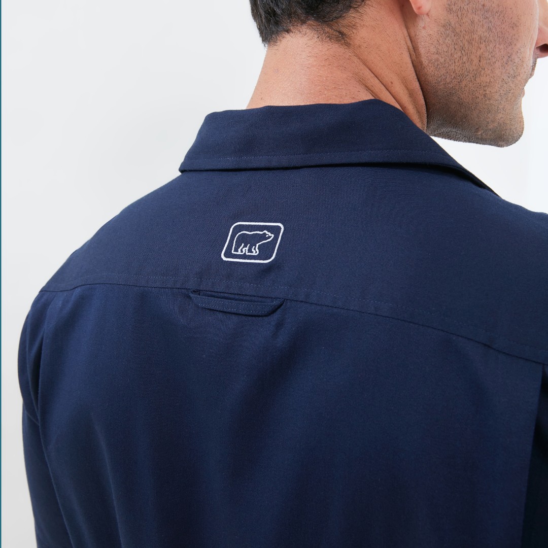 Jack Nicklaus Soren Kemeja Pria Lengan Pendek Relaxed Fit Navy - Image 8