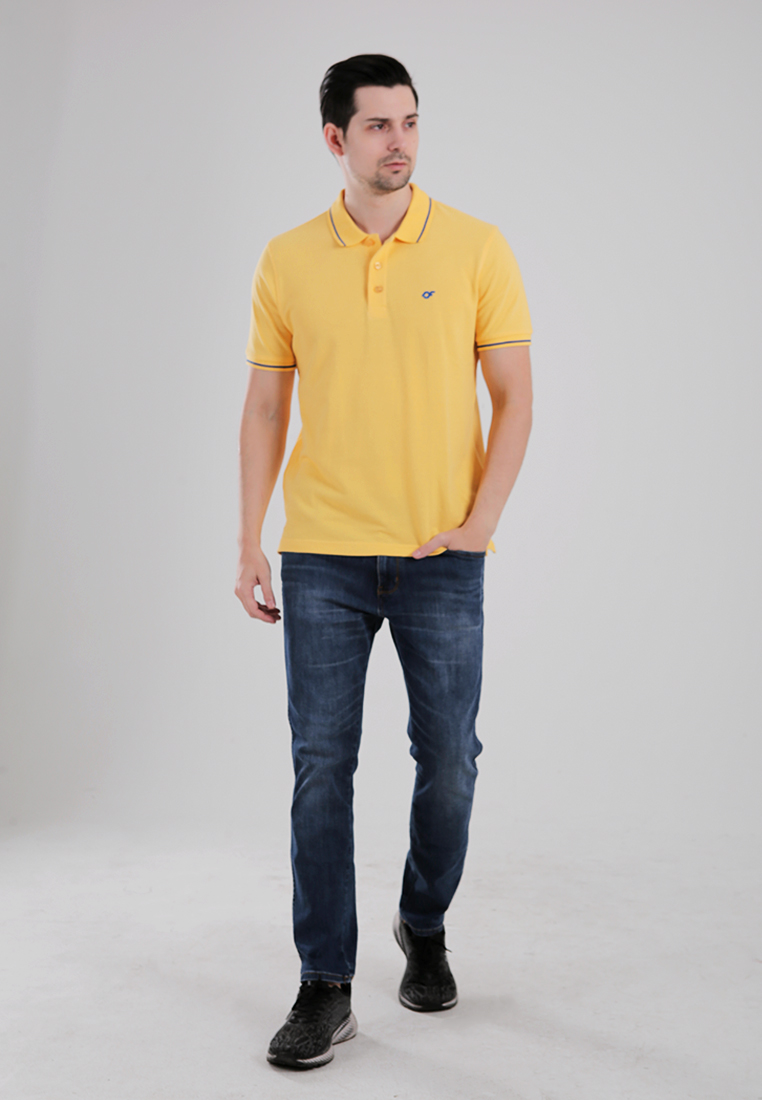 Country Fiesta Men's Polo Shirt CFMPB118883 Yellow - Image 5