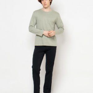 Country Fiesta Basic T-Shirt Long Bodysize Kaos Polos Heavyweight Ash Green - 01TSL00162