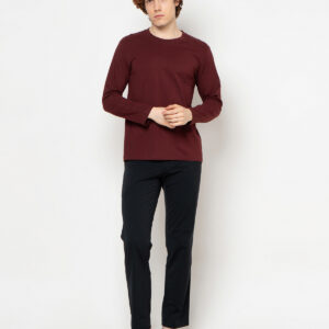 Country Fiesta Basic T-Shirt Long Bodysize Kaos Polos Heavyweight Maple Red - 01TSL00175