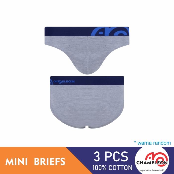 Chameleon Celana Dalam Pria Mini Brief 3 Warna / pack - TCHB07M3C - Image 3