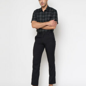 Gianni Visentin Celana Panjang Pria Regular Fit Hitam - 2148